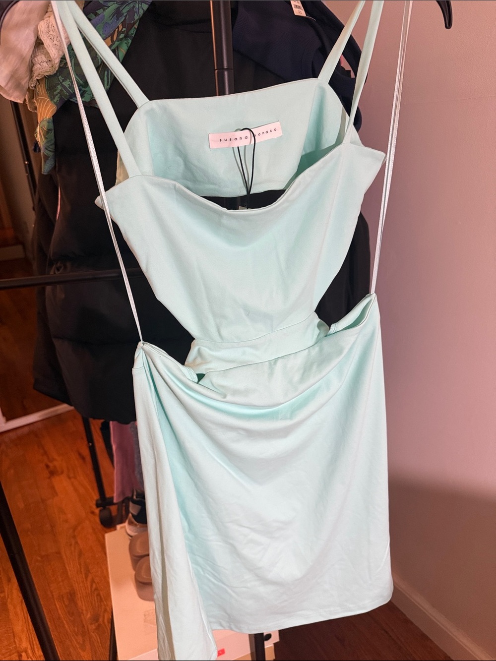 Susana Monaco Mint Green Mini Dress